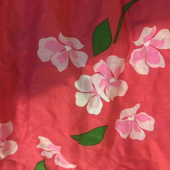 Vintage 1970s Malia Of Honolulu pink Maxi Dress With flowers 🌺 Size 10 - Picture 6 of 9